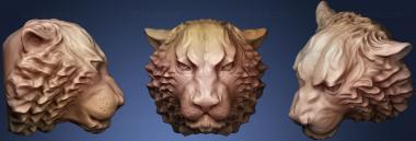 3D модель Голова тигра (STL)